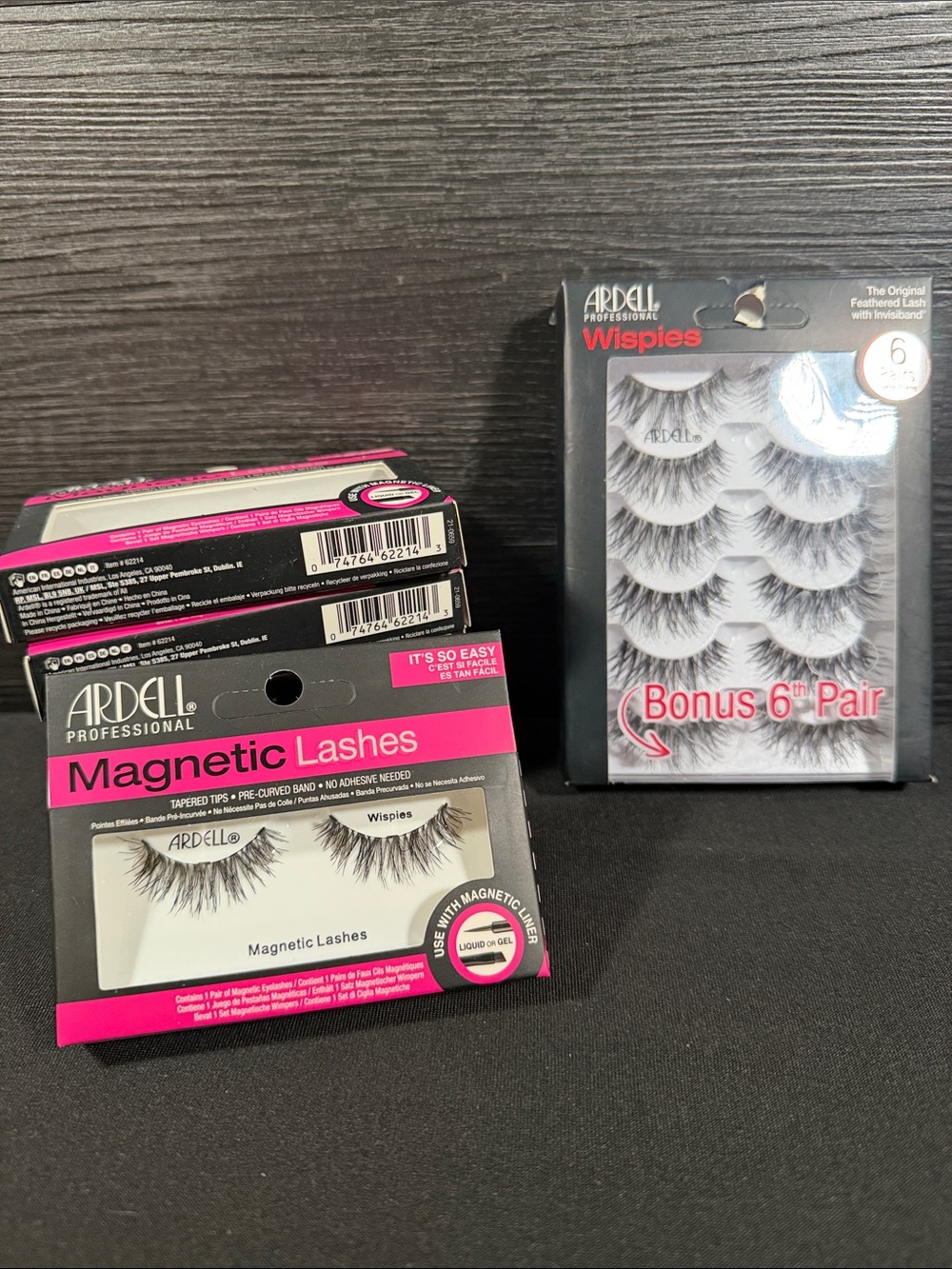 Bulk Ardell Wispies False Eyelashes Lot: 6x Magnetic Singles + 6-Pair Pack - Picture 6 of 6